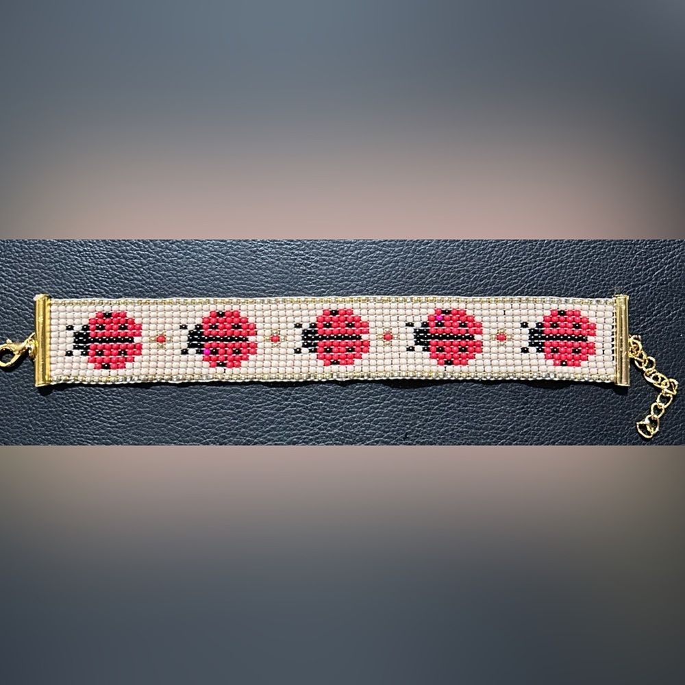 Beaded Ladybug Bracelet